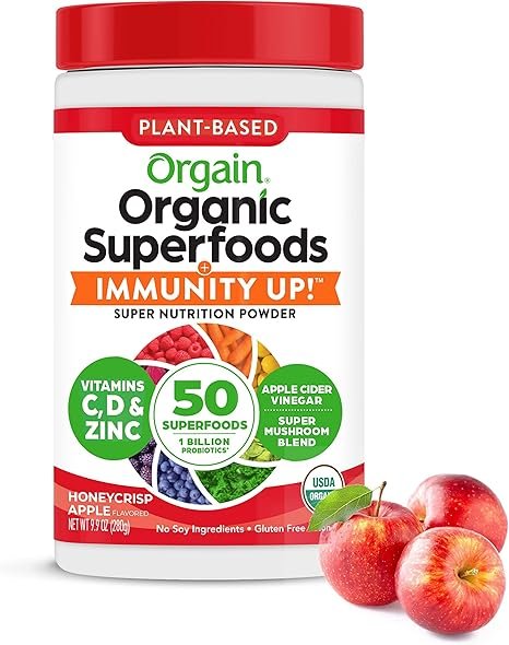 Organic Immunity Up! Superfoods Powder | Greens & Probiotics