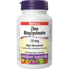 Webber Naturals Zinc Bisglycinate 50 mg