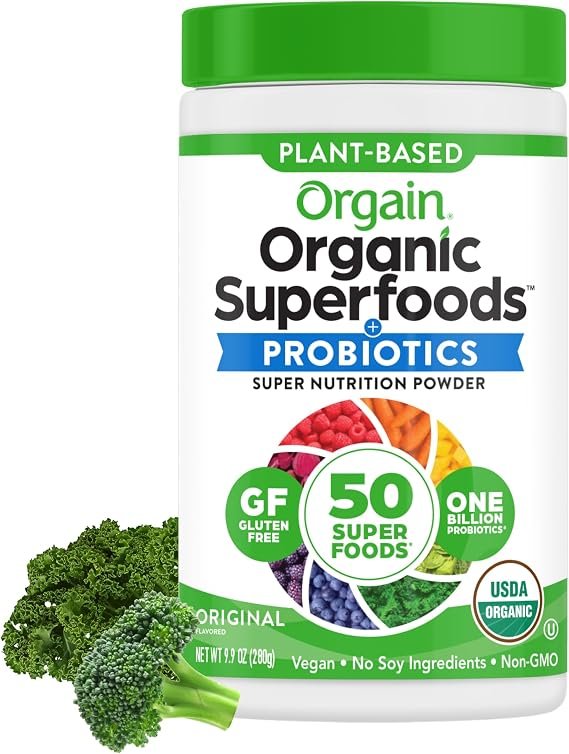Orgain Organic Superfoods Powder | Greens, Fruits & Probiotics
