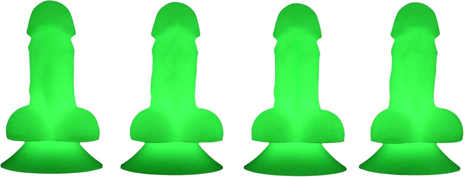 XR PLAY HARD Glow in The Dark Snap on Peckers 
