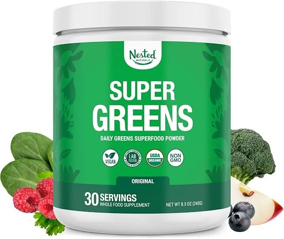 Super Greens Powder | Spirulina, Chlorella & Probiotics