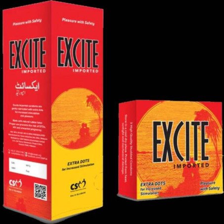 Excite Extra Dotted Imported Condoms In Pakistan