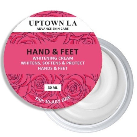 UPTOWN LA HAND & FEET WHITENING CREAM FOR WHITENS SOFTENS AND PROTECTION OF HAND AND FOOT 30 ml