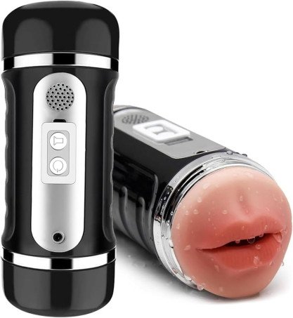 2 In 1 Vibrator Mouth Masturbator Cup